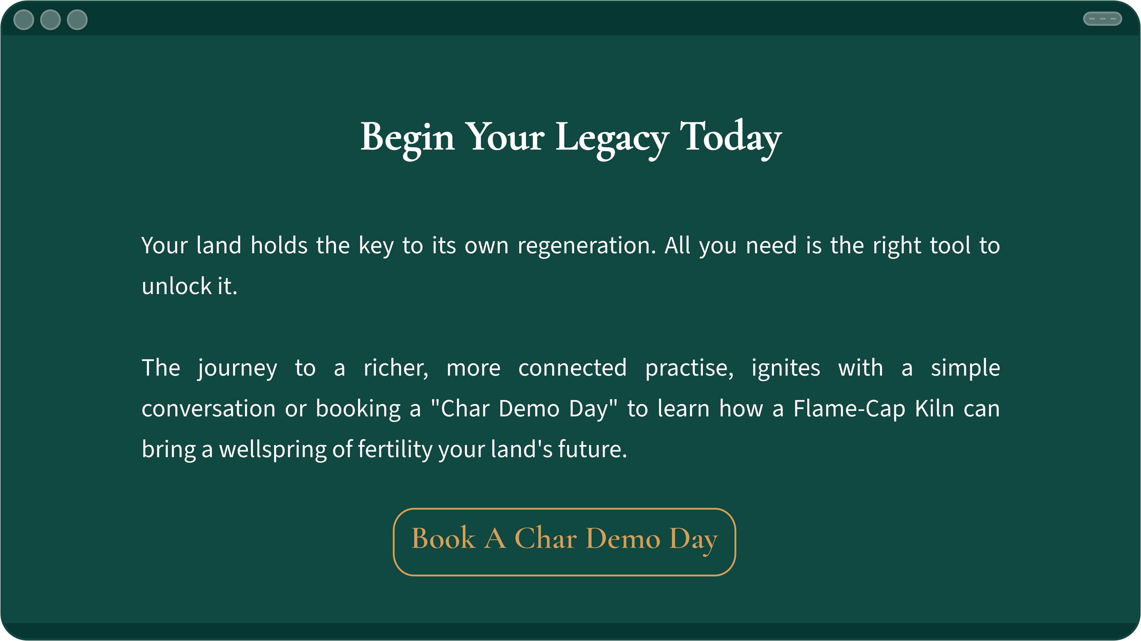 Preta Carbon CTA Section — Book A Char Demo Day